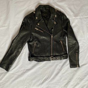 Aritzia Leather Biker Jacket